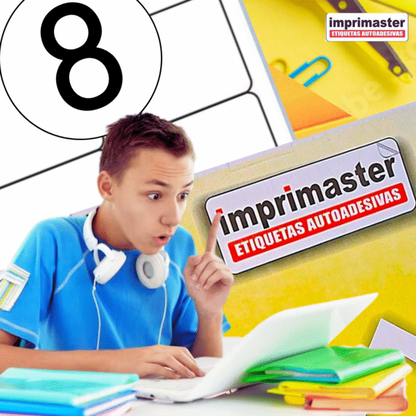 Etiquetas Adesiva Imprimaster 59,27 X 85,73 mm | Carta | Cx 100 Folhas | 800 Etiquetas - Imagem 10