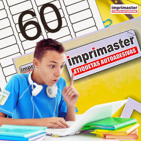 Etiqueta Adesiva Imprimaster Carta - 16,93 X 44,45 mm - Cx 100 Folhas - 6000 Etiquetas - Imagem 9