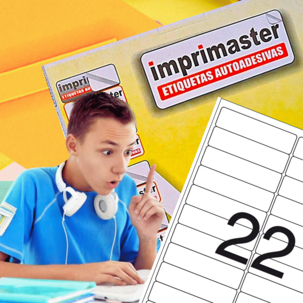 Etiquetas Adesivas Imprimaster A4 - 98,0 X 25,4mm - Cx 100 Folhas - 2200 Etiquetas - Imagem 7