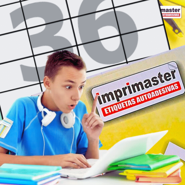 Etiquetas Adesivas Imprimaster A4 - 52,5 x 33 mm - Cx 100 Folhas - 3600 Etiquetas - Imagem 7