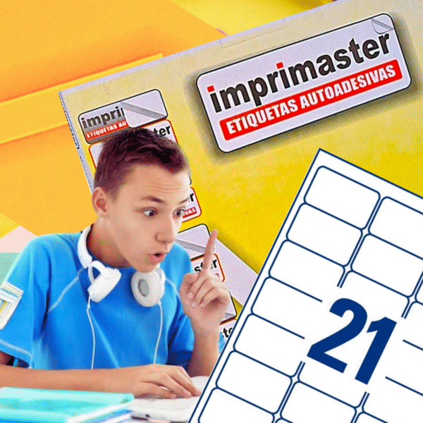 Etiquetas Adesivas Imprimaster A4 - 63,5 X 38,1mm - Cx100 Folhas - 2100 Etiquetas - Imagem 7