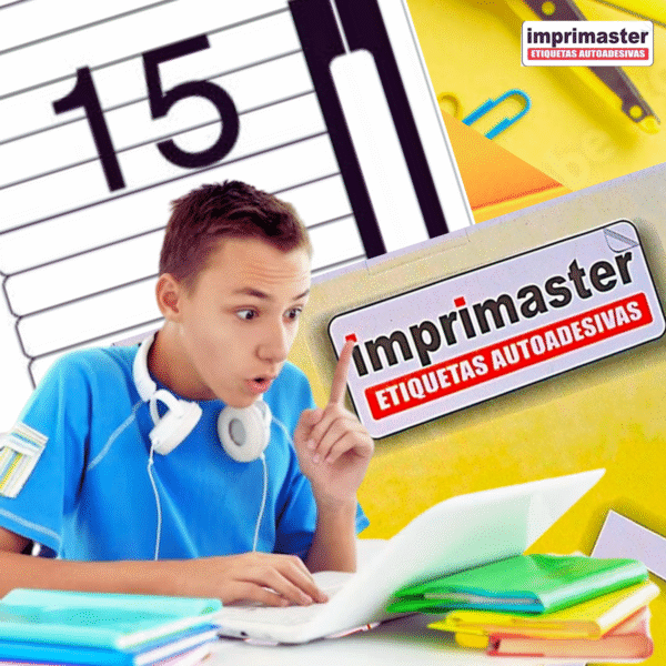 Etiquetas Adesivas Imprimaster Carta - 16,93 x 147,64 mm | Cx 100 Folhas | 1500 Etiquetas - Imagem 9