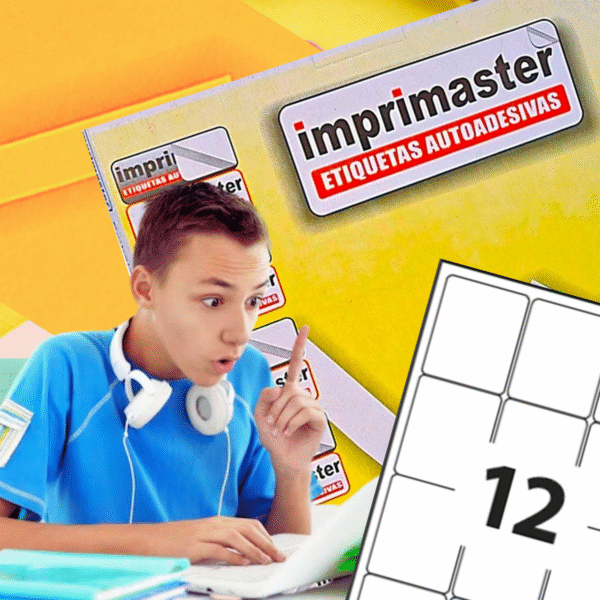 Etiquetas Adesivas Imprimaster A4 - 63,5 X 72mm - Cx 100 Folhas - 1200 Etiquetas - Imagem 9