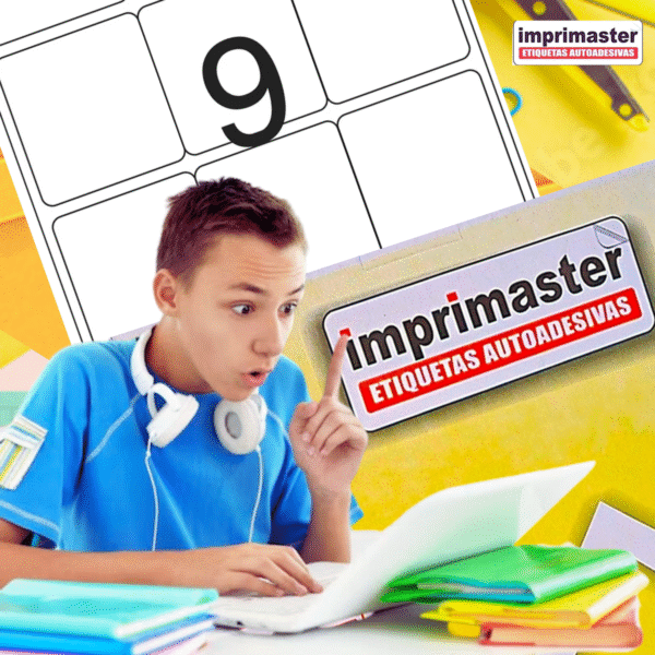 Etiquetas Adesiva Carta Imprimaster - 69,85 X 69,85mm | CX 100 Folhas | 900 Etiquetas - Imagem 10