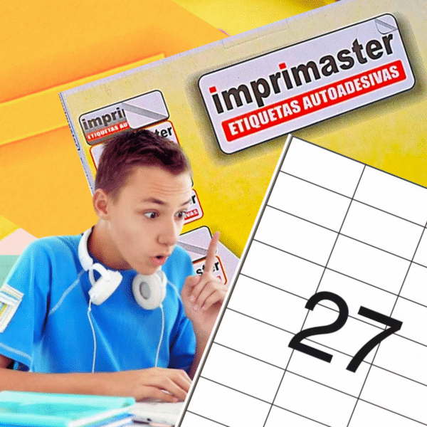 Etiqueta Adesiva Imprimaster A4 - 70 X 33,0mm - Cx 100 Folhas - 2700 Etiquetas - Imagem 6