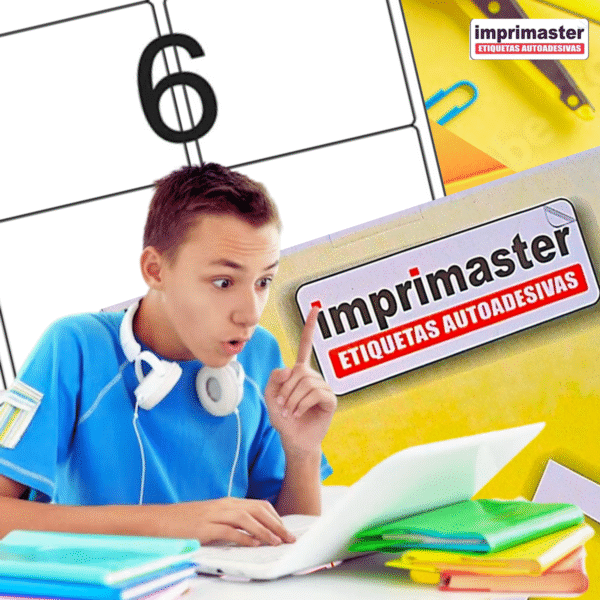 Etiquetas Adesivas Imprimaster Carta - 84,7x101,6mm - Cx 100 Folhas - 600 Etiquetas - Imagem 9
