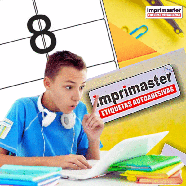 Etiqueta Adesiva Imprimaster A4 - 99,1 X 67,7mm - Cx 100 Folhas - 800 Etiquetas - Imagem 2