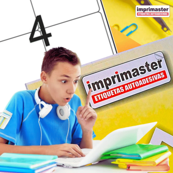 Etiqueta Adesiva Imprimaster Carta - 106,36 X 138,11mm - Cx 100 Folhas - 400 Etiquetas - Imagem 8