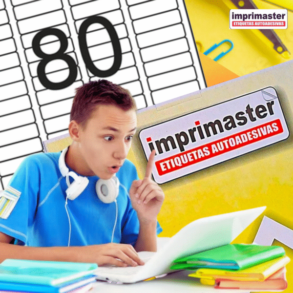 Etiqueta Adesiva Imprimaster Carta - 12,7 X 44,45mm - Cx 100 Folhas - 8000 Etiquetas - Imagem 8