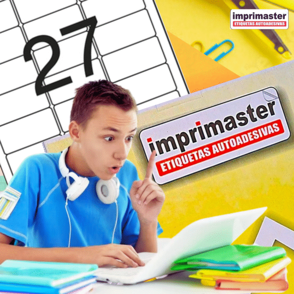 Etiquetas Adesiva Imprimaster A4 - 70 x 31,0mm - Cx 100 Folhas - 2700 Etiquetas - Imagem 8
