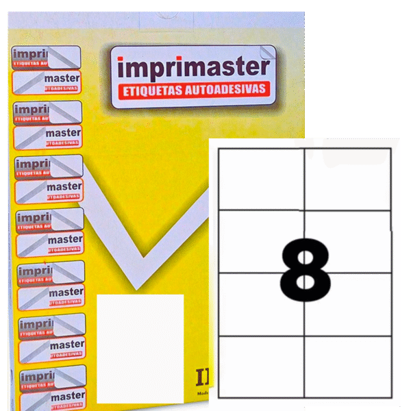 Etiqueta Adesiva Imprimaster A4 - 105,0 X 74,25mm - Cx 100 Folhas - 800 Etiquetas - Imagem 2