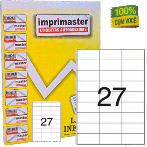 Etiqueta Adesiva Imprimaster A4 - 70 X 33,0mm - Cx 100 Folhas - 2700 Etiquetas