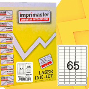 Etiqueta Adesiva Imprimaster A4 - 38,1 X 21,2mm - Cx 100 Folhas - 6500 Etiquetas