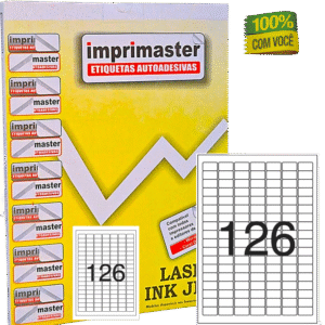 Etiqueta Adesiva Imprimaster A4 - 26 X 15mm - Cx 100 Folhas - 12.600 Etiquetas