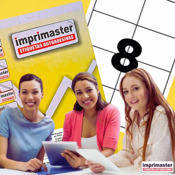 Etiqueta Adesiva Imprimaster A4 - 105,0 X 74,25mm - Cx 100 Folhas - 800 Etiquetas - Imagem 3