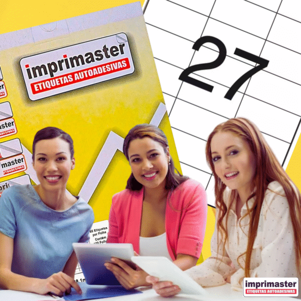 Etiqueta Adesiva Imprimaster A4 - 70 X 33,0mm - Cx 100 Folhas - 2700 Etiquetas - Imagem 2
