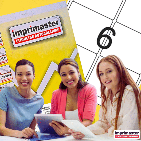 Etiquetas Adesivas Imprimaster Carta - 84,7x101,6mm - Cx 100 Folhas - 600 Etiquetas - Imagem 2
