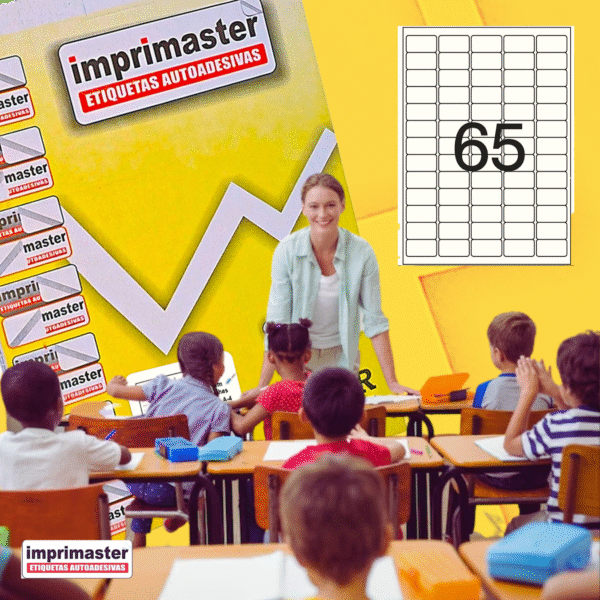 Etiqueta Adesiva Imprimaster A4 - 38,1 X 21,2mm - Cx 100 Folhas - 6500 Etiquetas - Imagem 2