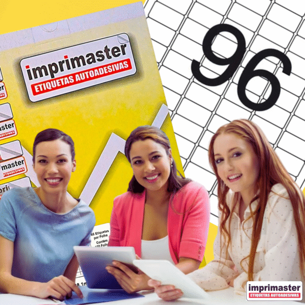 Etiquetas Adesivas Imprimaster A4 - 31,0 X 17,0mm - Cx 100 Folhas - 9600 Etiquetas - Imagem 2