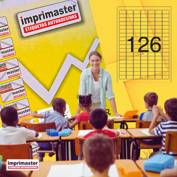 Etiqueta Adesiva Imprimaster A4 - 26 X 15mm - Cx 100 Folhas - 12.600 Etiquetas - Imagem 2