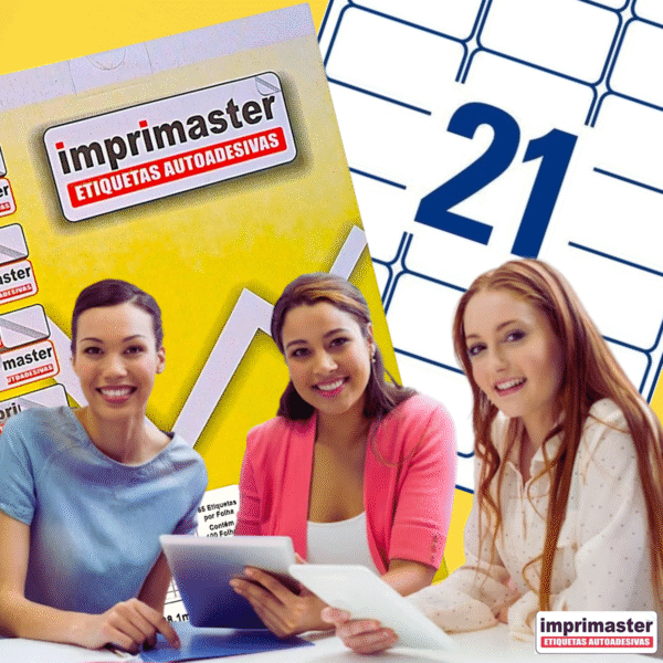 Etiquetas Adesivas Imprimaster A4 - 63,5 X 38,1mm - Cx100 Folhas - 2100 Etiquetas - Imagem 2