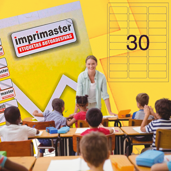 Etiqueta Adesiva Imprimaster Carta - 25.4 X 66,7mm - Cx 100 Folhas - 3000 Etiquetas - Imagem 2