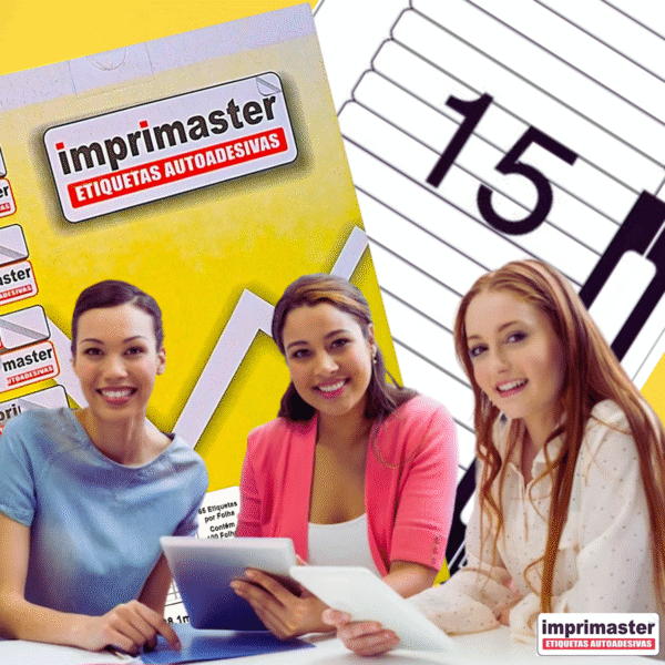 Etiquetas Adesivas Imprimaster Carta - 16,93 x 147,64 mm | Cx 100 Folhas | 1500 Etiquetas - Imagem 2
