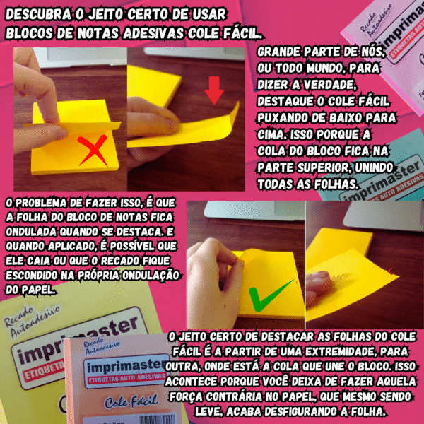 Kit 10 Blocos Adesivos Cole Fácil Pop Up 76x76 Mm - 1000 Folhas - Sanfonado - Imagem 7