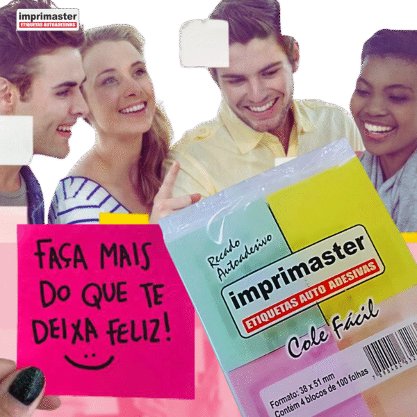 Kit 40 Blocos Recados Cole Fácil 38x50mm Colorido 100fls - Imagem 11