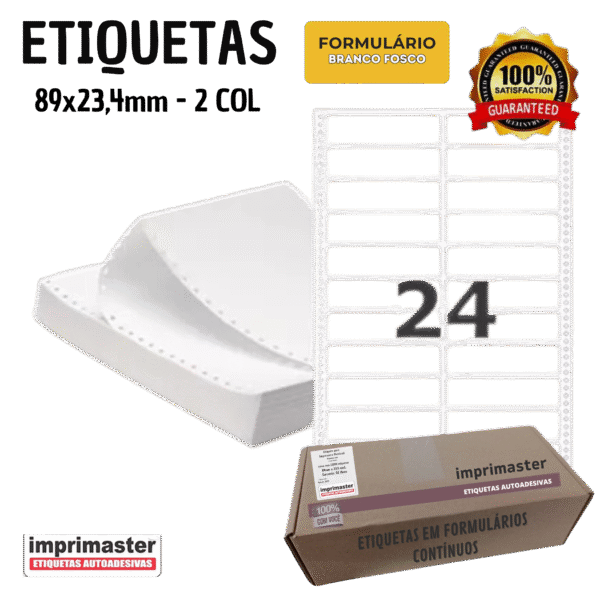 Etiqueta Matricial 30252002 2c Imprimaster 89x23 Mm C/12000 Etiquetas - Cor: Branco Fosco - Imagem 4