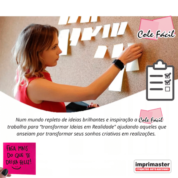Kit 10 Blocos Recados 76x76mm Cole Fácil 4 Cores Neon 1000 Folhas | Cores: Rosa, Azul, laranja e Amarelo - Imagem 2