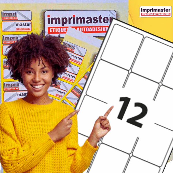 Etiquetas Adesivas Imprimaster A4 - 63,5 X 72mm - Cx 100 Folhas - 1200 Etiquetas - Imagem 4