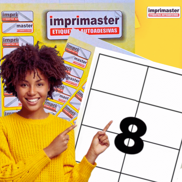 Etiqueta Adesiva Imprimaster A4 - 105,0 X 74,25mm - Cx 100 Folhas - 800 Etiquetas - Imagem 5