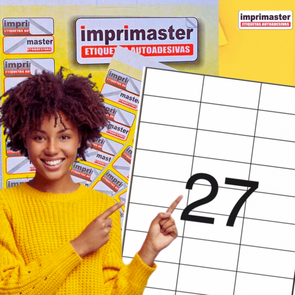 Etiqueta Adesiva Imprimaster A4 - 70 X 33,0mm - Cx 100 Folhas - 2700 Etiquetas - Imagem 4