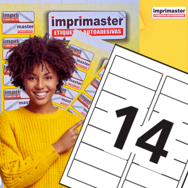 Etiquetas Adesivas Imprimaster A4 - 99,1 X 38,1mm | Cx 100 Folhas | 1400 Etiquetas - Imagem 4