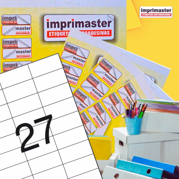 Etiqueta Adesiva Imprimaster A4 - 70 X 33,0mm - Cx 100 Folhas - 2700 Etiquetas - Imagem 5