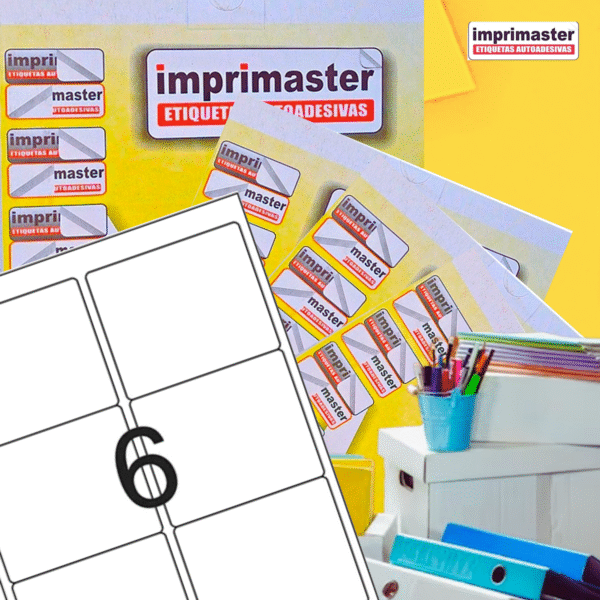 Etiquetas Adesivas Imprimaster Carta - 84,7x101,6mm - Cx 100 Folhas - 600 Etiquetas - Imagem 5