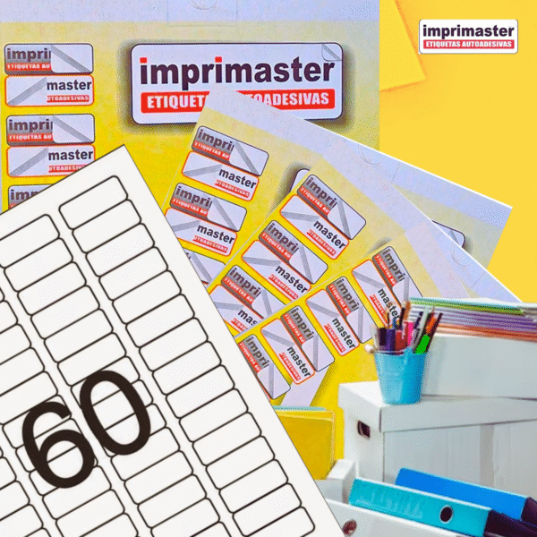 Etiqueta Adesiva Imprimaster Carta - 16,93 X 44,45 mm - Cx 100 Folhas - 6000 Etiquetas - Imagem 5