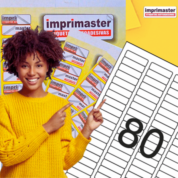 Etiqueta Adesiva Imprimaster Carta - 12,7 X 44,45mm - Cx 100 Folhas - 8000 Etiquetas - Imagem 4