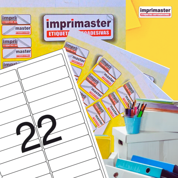 Etiquetas Adesivas Imprimaster A4 - 98,0 X 25,4mm - Cx 100 Folhas - 2200 Etiquetas - Imagem 5