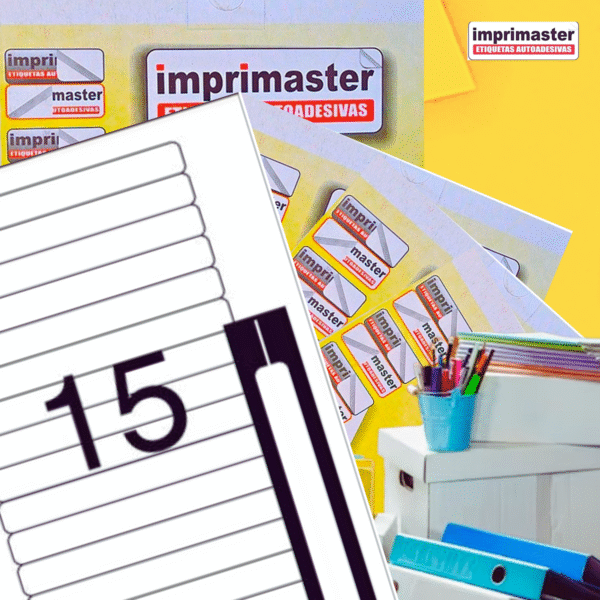 Etiquetas Adesivas Imprimaster Carta - 16,93 x 147,64 mm | Cx 100 Folhas | 1500 Etiquetas - Imagem 5