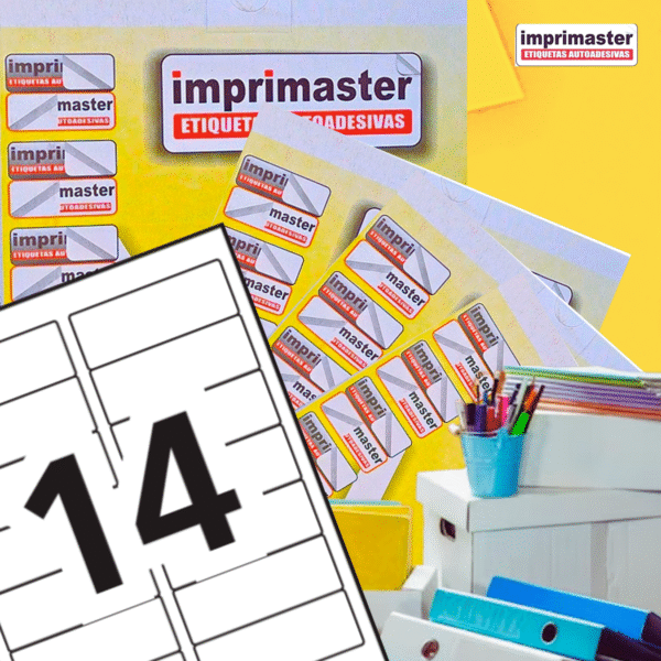 Etiquetas Adesivas Imprimaster A4 - 99,1 X 38,1mm | Cx 100 Folhas | 1400 Etiquetas - Imagem 6