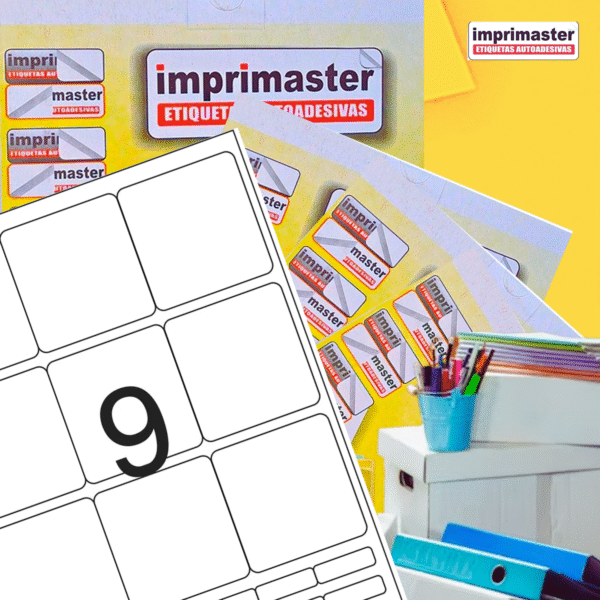 Etiquetas Adesiva Carta Imprimaster - 69,85 X 69,85mm | CX 100 Folhas | 900 Etiquetas - Imagem 5