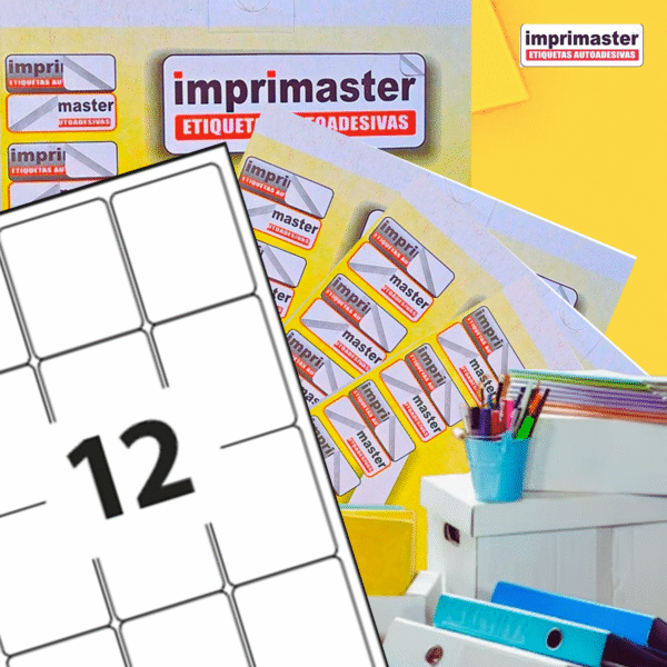 Etiquetas Adesivas Imprimaster A4 - 63,5 X 72mm - Cx 100 Folhas - 1200 Etiquetas - Imagem 5