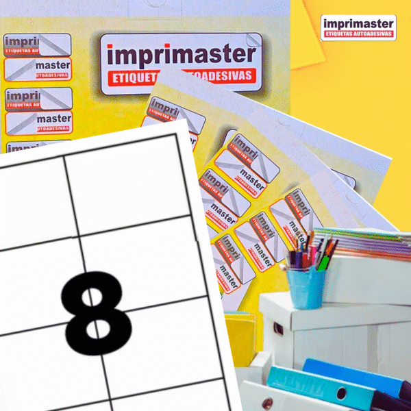 Etiqueta Adesiva Imprimaster A4 - 105,0 X 74,25mm - Cx 100 Folhas - 800 Etiquetas - Imagem 6