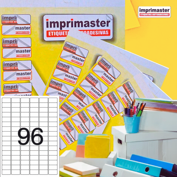 Etiquetas Adesivas Imprimaster A4 - 31,0 X 17,0mm - Cx 100 Folhas - 9600 Etiquetas - Imagem 6