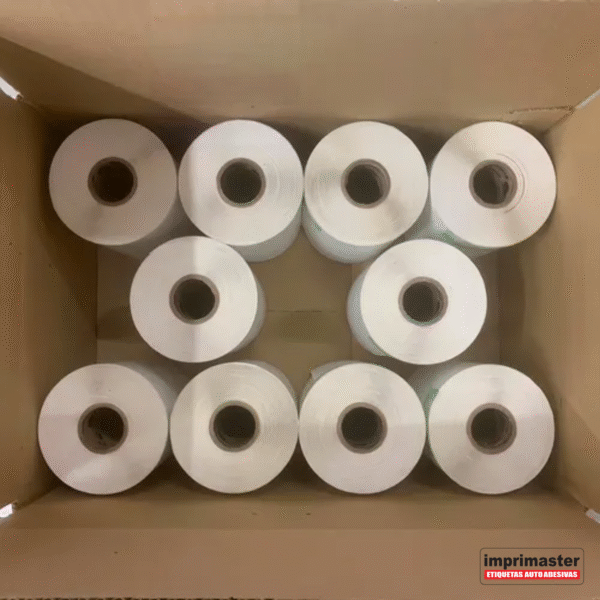 10 Rolos Etiqueta 100x100 (mm) 10x10 cm Couchê Zebra, Argox e Elgin - Cor: Branco - Imagem 8