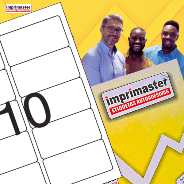 Etiquetas Adesiva Imprimaster A4 - 99,0 x 55,8mm - Cx 100 Folhas - 1000 Etiquetas - Imagem 4