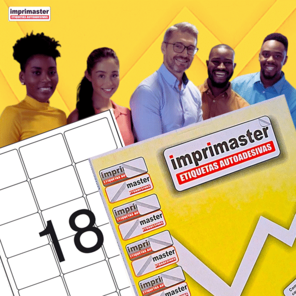 Etiquetas Adesivas Imrpmaster A4 - 63,5 x 46,6mm - Cx 100 Folhas - 1800 Etiquetas - Imagem 7