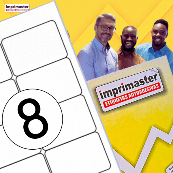 Etiquetas Adesiva Imprimaster 59,27 X 85,73 mm | Carta | Cx 100 Folhas | 800 Etiquetas - Imagem 8